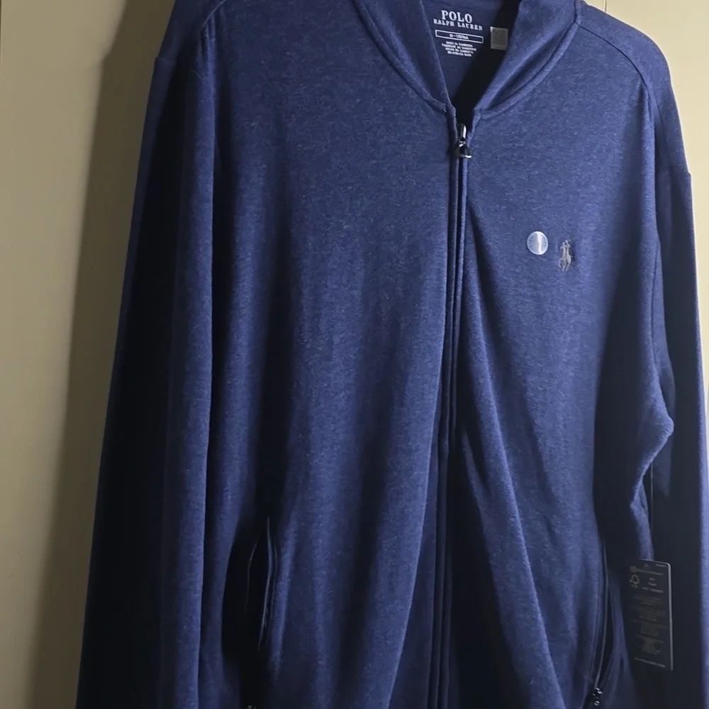 NWT Polo Ralph Lauren Double Knit Luxury Jersey Full Zip Sweater Men's size M